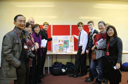 Diploma students with chinese teachers and university staff